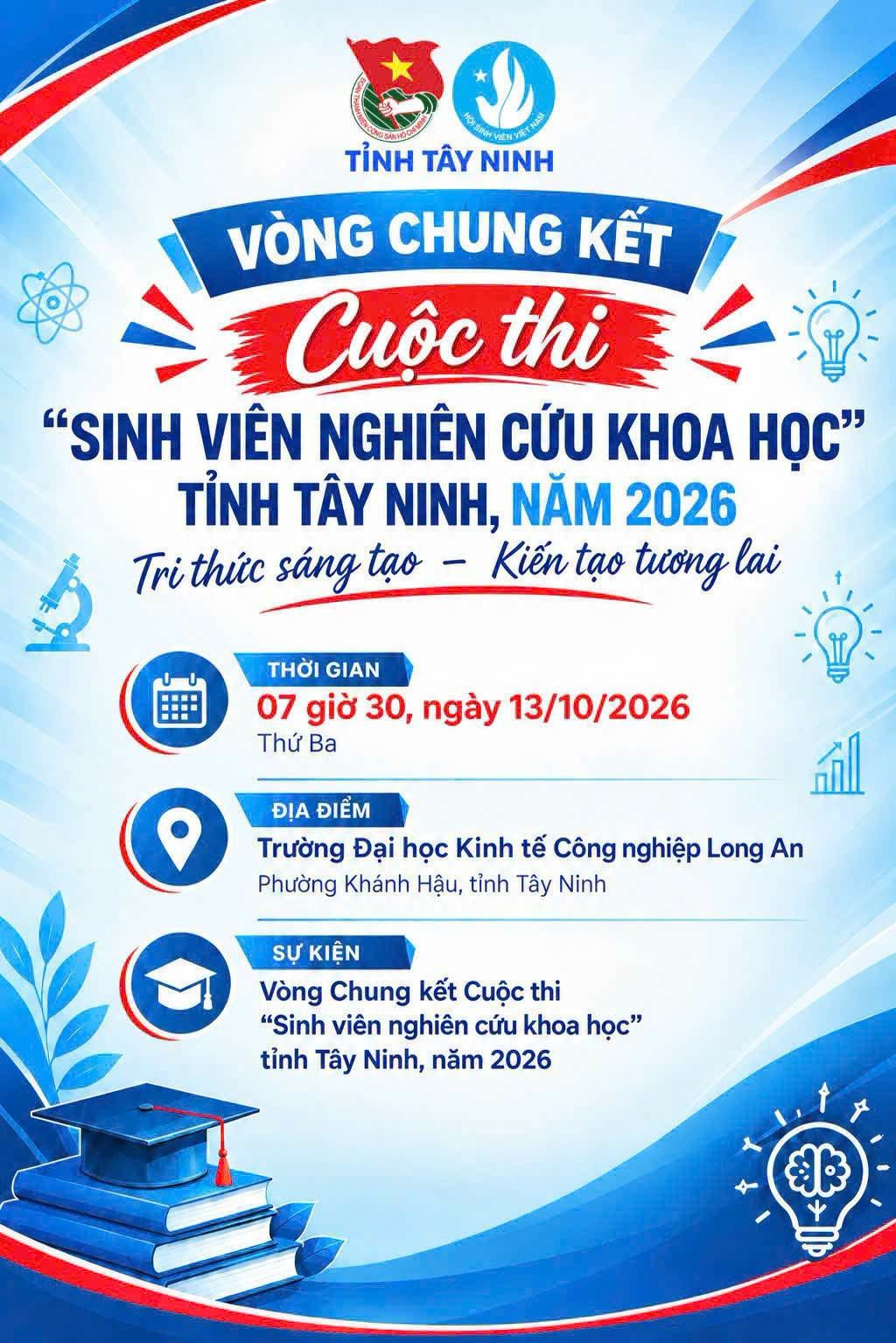 TRƯỜNG CAO ĐẲNG LONG AN THAM GIA VÒNG CHUNG KẾT SINH VIÊN NGHIÊN CỨU KHOA HỌC TỈNH TÂY NINH NĂM 2026